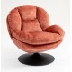 VeryForma Powder Pink Velvet Top Swivel Chair