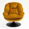 Fauteuil pivotant Top tissu velours Ocre VeryForma