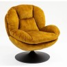 Fauteuil pivotant Top tissu velours Ocre VeryForma