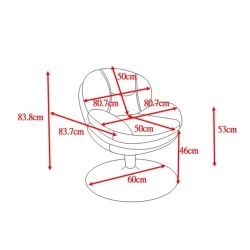 Fauteuil pivotant Top tissu velours Ocre VeryForma