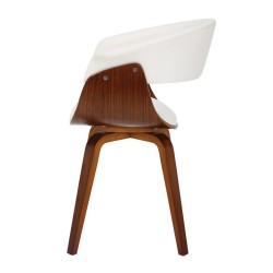 Lot de 2 Chaises Repas simili cuir blanc Kis VeryForma