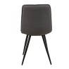 Set of 4 Lize Dining Chairs Dark Grey Fabric Metal Legs VeryForma