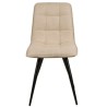 Set de 4 sillas de comedor Lize Beige Tela Patas Metálicas VeryForma