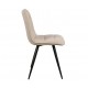 Set van 4 Eetkamerstoelen Lize Beige Stof Metalen Poten VeryForma