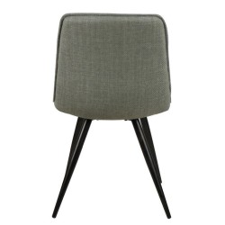 Set di 4 sedie da pranzo Lize tessuto verde gambe in metallo VeryForma