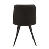 Set of 4 Dining Chairs Lize Black Fabric Metal Legs VeryForma