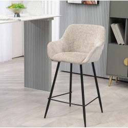 Conjunto de 2 cadeiras Ibis Canvas Chenille Taupe VeryForma