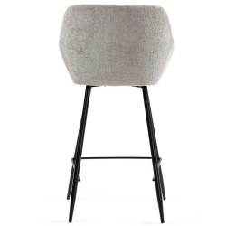 Lot de 2 Chaises Plan de Travail Ibis tissu chenille taupe VeryForma
