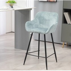 Lot de 2 Chaises Plan de Travail Ibis tissu chenille céladon VeryForma