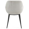 Set of 2 Dining Chairs Ibis Fabric Chenille Taupe Metal Legs VeryForma