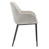 Lot de 2 Chaises Repas Ibis tissu chenille taupe Pieds métal VeryForma