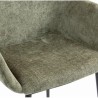 Set of 2 Dining Chairs Ibis Khaki Chenille Fabric Metal Legs VeryForma