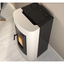 Belüfteter Pelletofen La Nordica Extraflame Klaudia 8kW Elfenbein