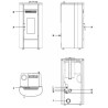 Ventilated pellet stove La Nordica Extraflame Klaudia 8kW Ivory