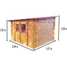 Lavan Wooden Garden Shed 3.00x3.30 Habrita 10m2
