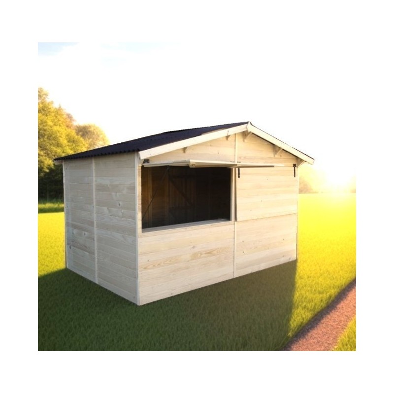 Negozio di legno di abete rosso Sylva 3,6x2,4m Habrita 8,6m2