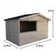 Spruce wood merchant shop Sylva 3.6x2,4m Habrita 8.6m2