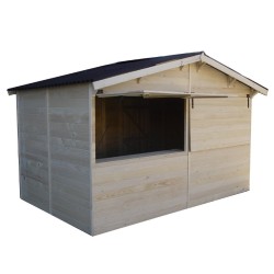 Negozio di legno di abete rosso Sylva 3,6x2,4m Habrita 8,6m2