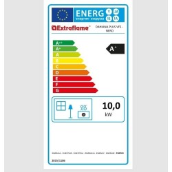 Fogão a pellets canalizado Dahiana Plus VFS 10 kW La Nordica Extraflame preto