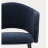 Set mit 2 Aina Stühlen aus blauem Chenille-Stoff und Metall VeryForma