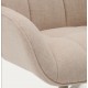 Aspe swivel armchair beige fabric and metal VeryForma