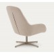 Fauteuil pivotant Aspe tissu beige et métal VeryForma