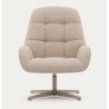 Aspe swivel armchair beige fabric and metal VeryForma