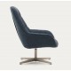 Aspe swivel armchair blue fabric and metal VeryForma