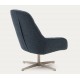 Aspe draaifauteuil blauwe stof en metaal VeryForma