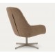 Aspe swivel armchair in light brown fabric and VeryForma metal