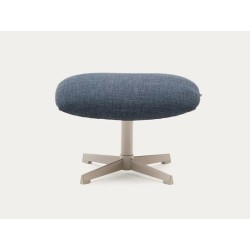 Footstool Aspe blue fabric and metal VeryForma