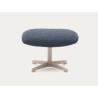 Footstool Aspe blue fabric and metal VeryForma