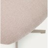 Poggiapiedi Aspe beige in tessuto e metallo VeryForma