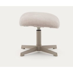 Poggiapiedi Aspe beige in tessuto e metallo VeryForma