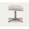 Poggiapiedi Aspe beige in tessuto e metallo VeryForma