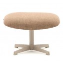 VeryForma Light Brown Fabric and Metal Aspe Footstool