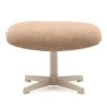 VeryForma Light Brown Fabric and Metal Aspe Footstool