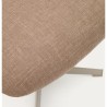 VeryForma Light Brown Fabric and Metal Aspe Footstool