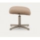 VeryForma Light Brown Fabric and Metal Aspe Footstool