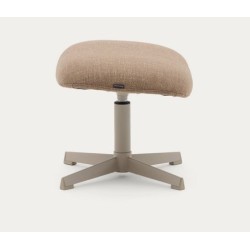 VeryForma Light Brown Fabric and Metal Aspe Footstool