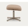 VeryForma Light Brown Fabric and Metal Aspe Footstool