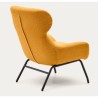 Lina armchair in mustard terry fabric and VeryForma steel