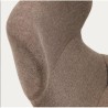 Lina Sessel aus hellbraunem Chenille-Stoff und VeryForma-Stahl