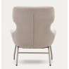 Lina armchair in beige chenille fabric and VeryForma steel