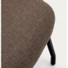 VeryForma Light Brown Fabric and Metal Aspe Footstool