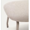 Lina Fußhocker beiger Chenille-Stoff und VeryForma