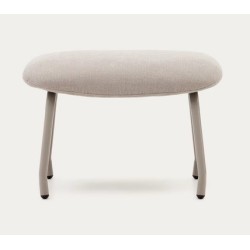 Lina Fußhocker beiger Chenille-Stoff und VeryForma