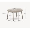 Lina footstool beige chenille fabric and VeryForma