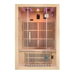 Infrared Twin Panoramic 2-Seater Sauna in VerySpas Spruce