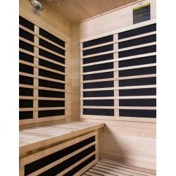 Sauna de infrarrojos panorámica de 4 plazas Quatro en VerySpas Spruce